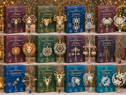 ⏳ Last Day 49% OFF – 🌙 Beginner-Friendly Zodiac Blessing Beaded Ornament DIY Kit Collection | Complete Kit with Beads, Crystal Accents, Zodiac Charms & Step-by-Step Guide Included 💕