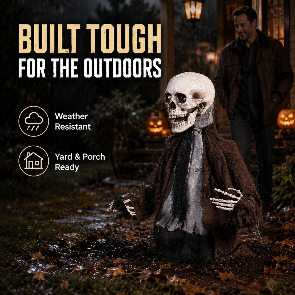 🧟 Halloween Groundbreaker Zombie with Light & Sound Props 🎃