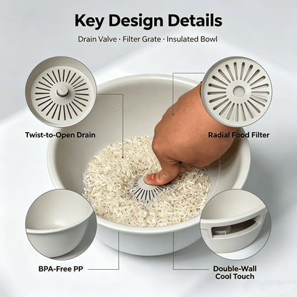 Reusable Press‑Type Rice Washer Strainer