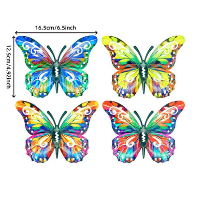 🎉🦋A complete set! 4Pcs Butterfly Metal Wall Decor🤩