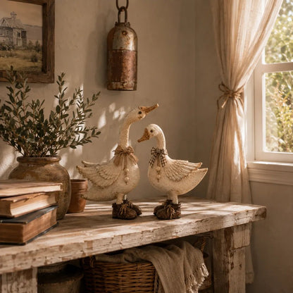 🏡🐔🪿 Playful country-style animal figurines – charming animal pairs for a cozy home