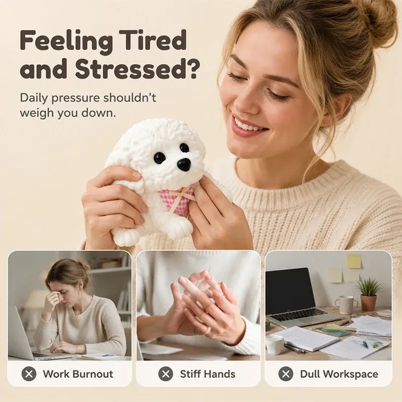 🧸 ! 🐶 Cuddly plush dog – stress-relieving, soft, and cute ✨