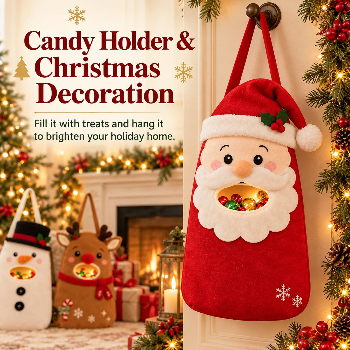 🍬 Christmas Candy Buddy Bag Collection – Festive Candy Holder & Christmas Gift Bag