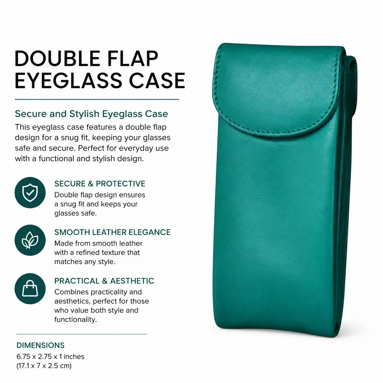 💖Hot 30% OFF🌹👓 Double Flap Leather Eyeglass Case