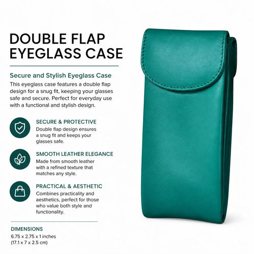 💖Hot 30% OFF🌹👓 Double Flap Leather Eyeglass Case
