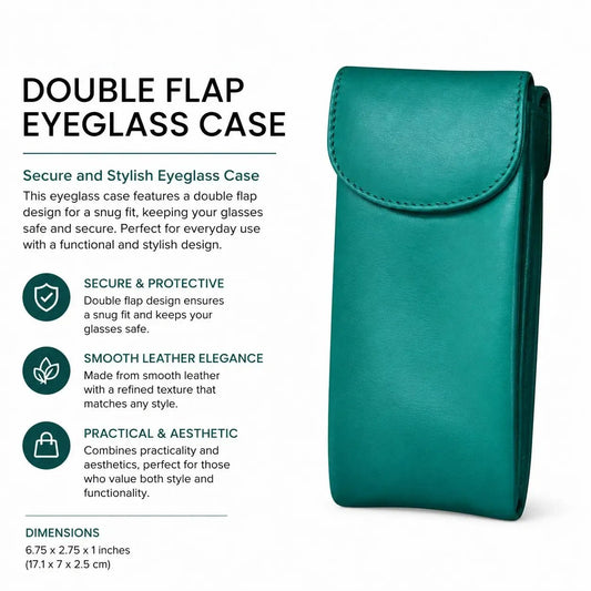 💖Hot 30% OFF🌹👓 Double Flap Leather Eyeglass Case