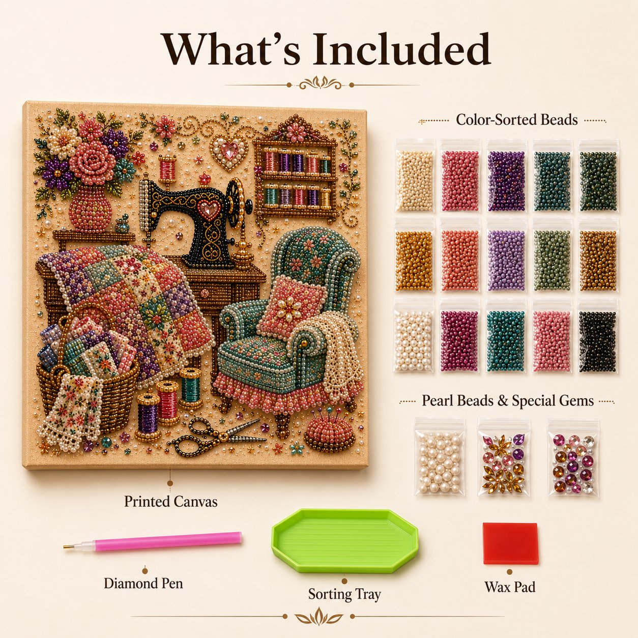 ⏳ Last Day 49% OFF – ✨Beginner-Friendly Premium 3D Pearl Cozy Room Diamond Painting Art Kit Collection | Complete Kit with All Tools & Step-by-Step Guide Included 💕
