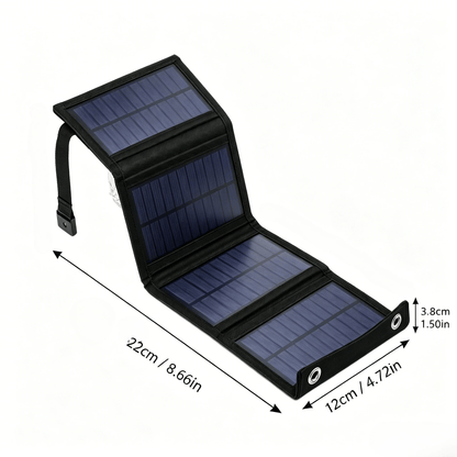 ☀️ 20W Portable Solar Panel Charger – Foldable Outdoor Power Source for Camping, Hiking & Emergency Charging