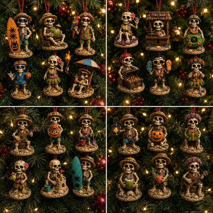 ✨24-Day Christmas Countdown Advent Calendar –Beach Vacation Skeleton Ornament