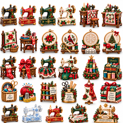 Sewing Christmas Atelier 2026 – 24-Day Countdown Collection with 24 Unique Sewing & Quilting Miniatures