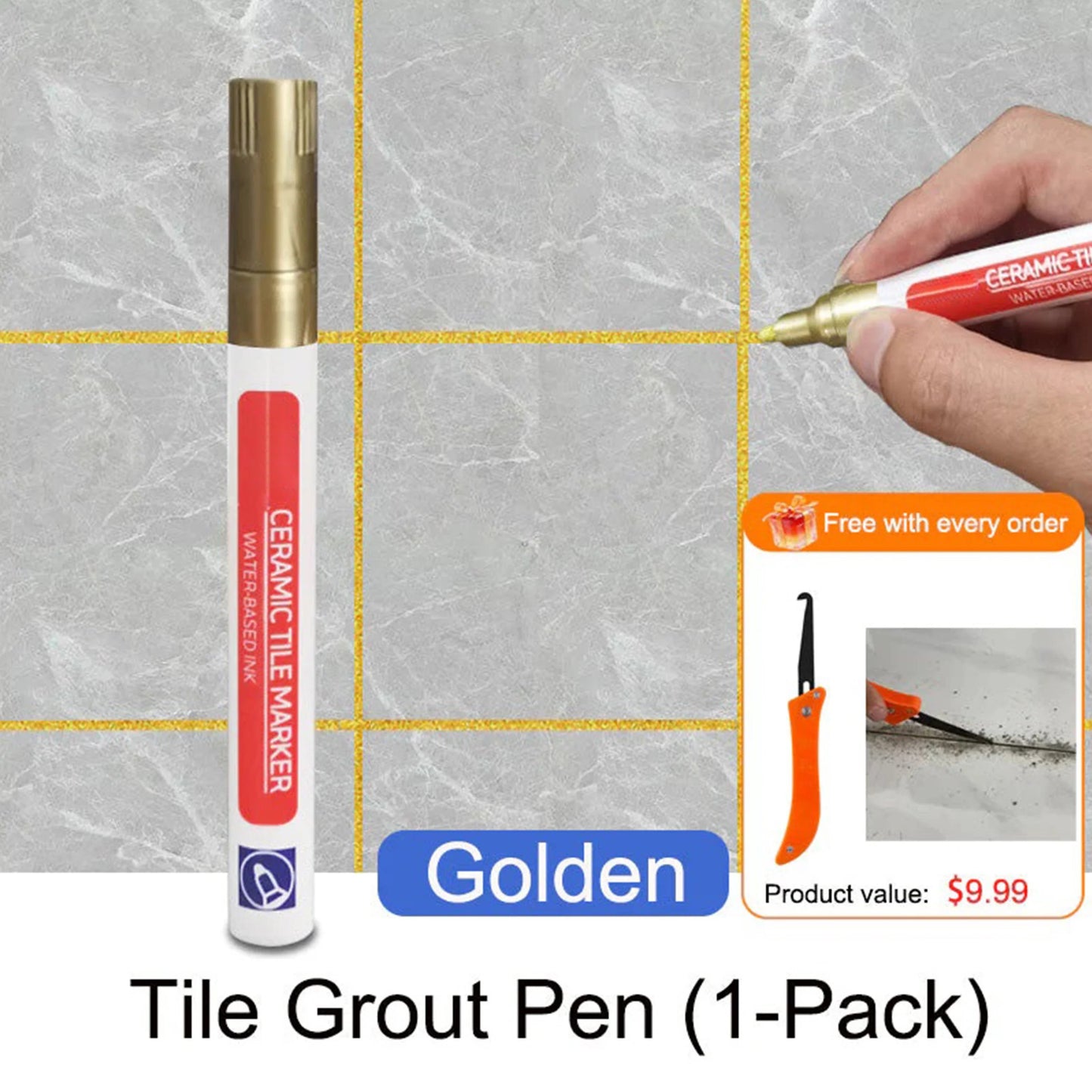 🔥Anti-mould and waterproof joint pen for ceramic tiles
