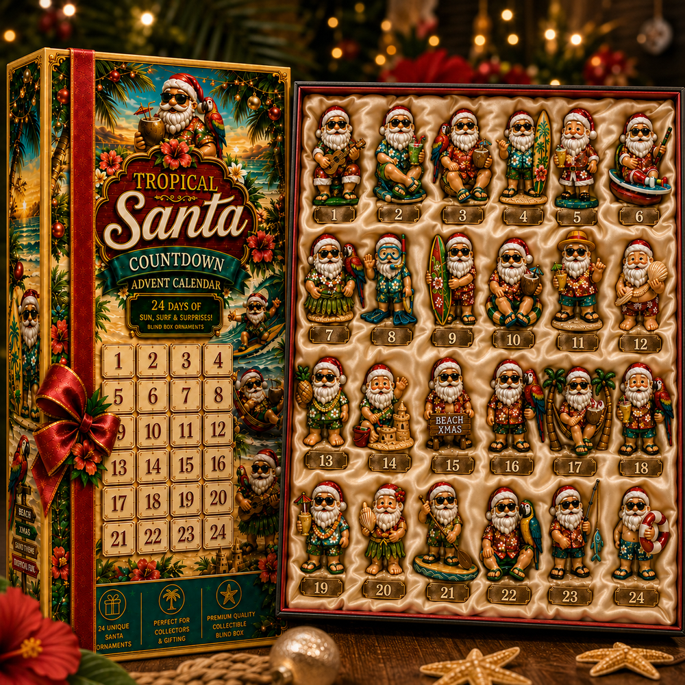 Beach Santa Christmas countdown