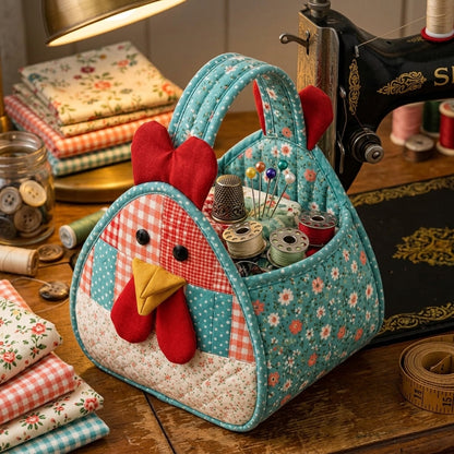 Farmhouse Chicken Basket Quilting Template Set