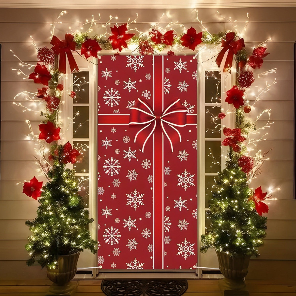 ⏰LAST DAY 50% OFF 🎅 🚪Santa & Reindeer Christmas Door Cover