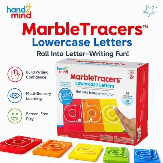 🔤Marble Tracers - Lowercase Letters🌀Roll Into Letter-Writing Fun!🎁Activity Guide Include FREE Letter Formation Poem
