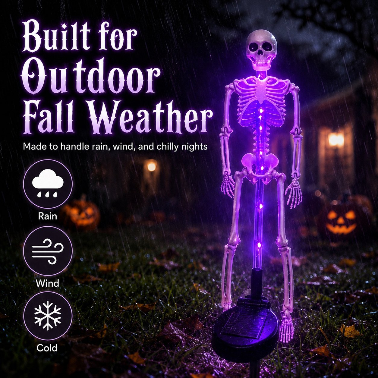 Solar Skeleton Yard Stake – Halloween Garden Light