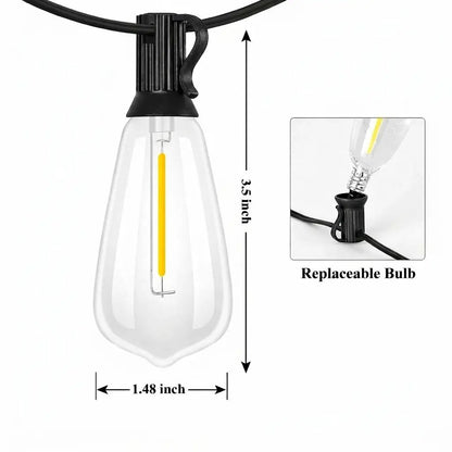 100FT Solar Outdoor String Lights with Remote Control