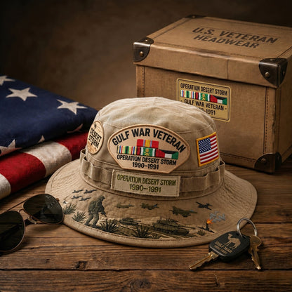 🇺🇸 Last Day Promo: 69% OFF 🎖️ - Gulf War Veteran Desert Storm Tribute Boonie Hat