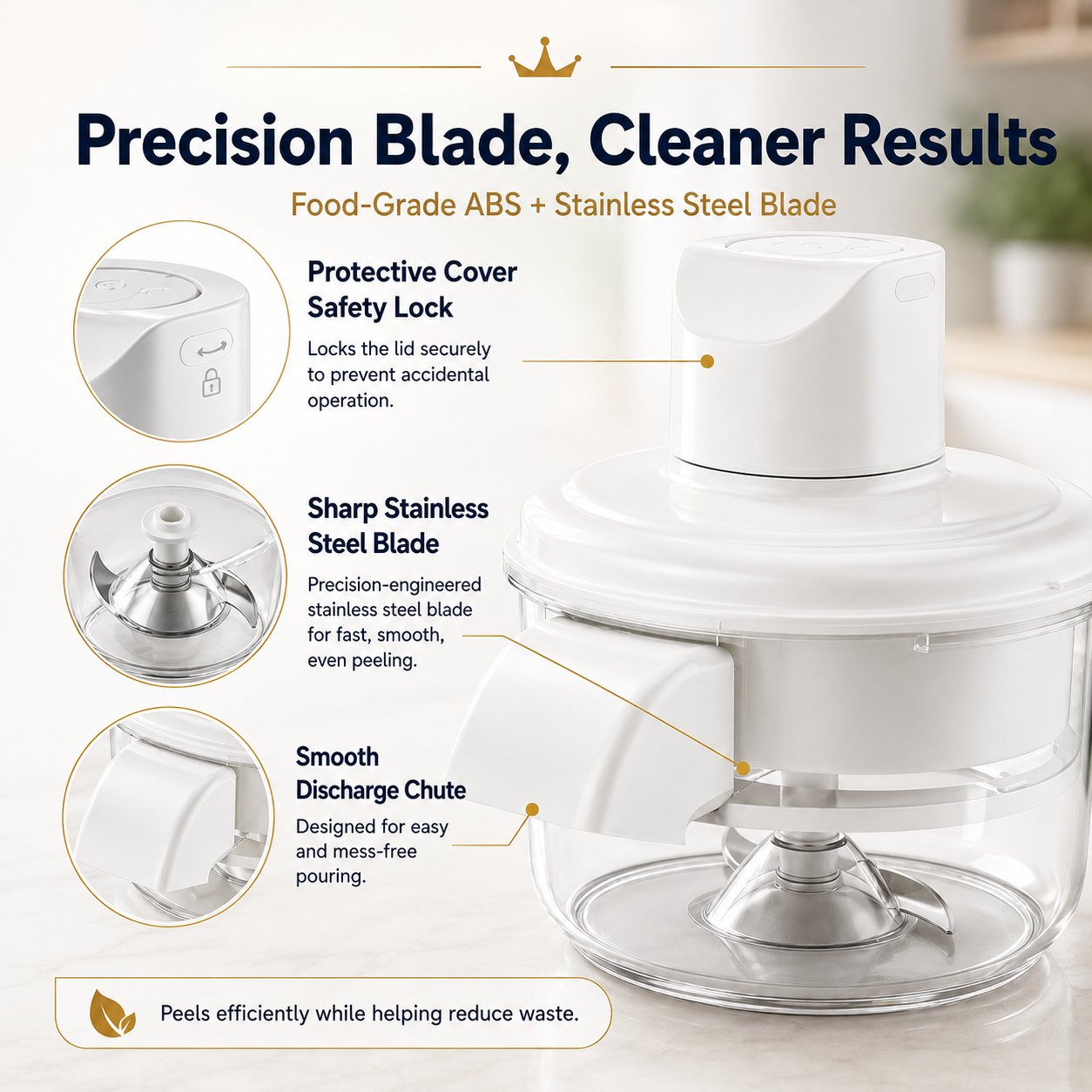 🔥LAST DAY 50% OFF - Universal Automatic Peeler | Hands-Free Fruit & Vegetable Peeling In Seconds