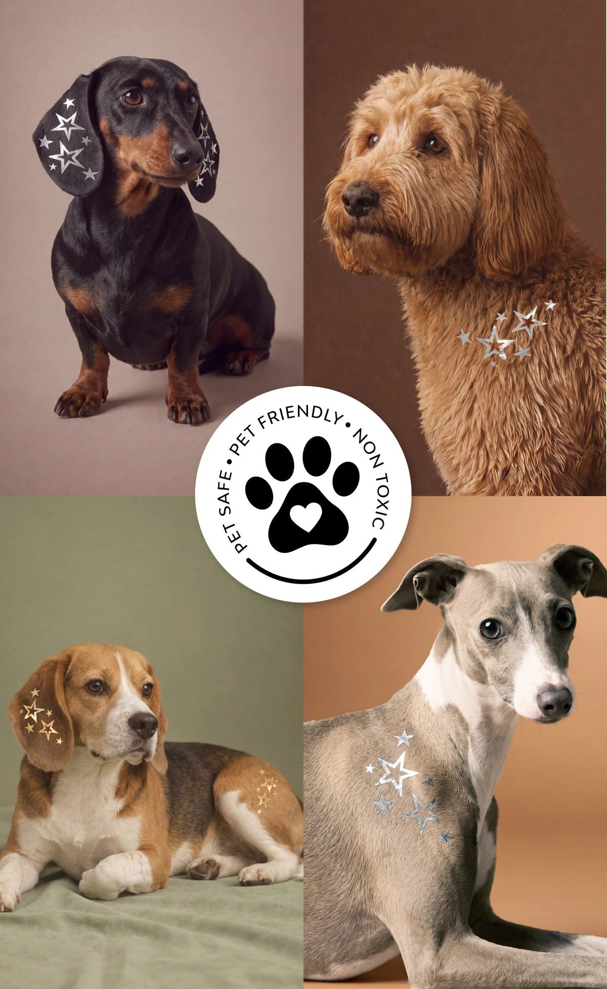 💫Temporary Dog Fur Tattoos – Waterproof, Pet-Safe & Easy to Remove | 4 Patches Per Pack🐾