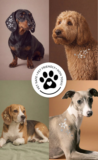 💫Temporary Dog Fur Tattoos – Waterproof, Pet-Safe & Easy to Remove | 4 Patches Per Pack🐾