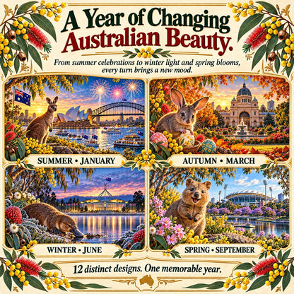 🔥🦘2027 Australia 125th Anniversary Wall Calendar 🐨