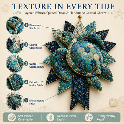 ⏳ Last Day 49% OFF – 🌊 Beginner-Friendly DIY Large Coastal Quilted Seaside Wreath Sewing Kit Collection | Complete Kit with Coordinated Fabrics, Sewing Materials & Step-by-Step Guide Included 💕