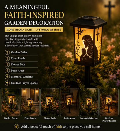 🔥LAST DAY 50% OFF-✝️ Faith Garden Solar Light — Illuminate Your Garden With Faith, Hope & Heavenly Warmth ✨