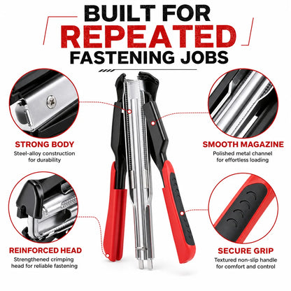 🔧⚡ Rapid-Feed C-Clip Fastening Pliers – One-Hand Auto-Feed Tool for Fences, Cages & Repairs