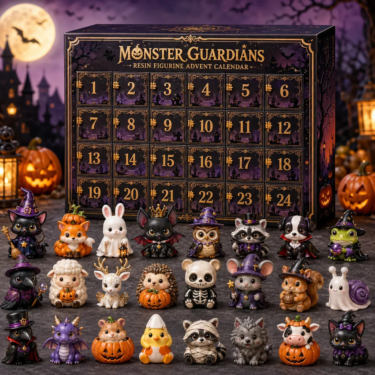 ⏳ Last Day 49% OFF – ✨ 24-Day Fantasy Guardian Advent Calendar Collection | 24 Unique Mini Collectible Characters with 4 Magical Themes for Daily Surprises & Display 🌲🌊