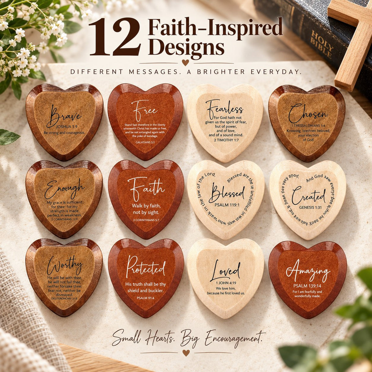 Christian Pocket Heart Gift Set – 12 Faith-Inspired Keepsakes