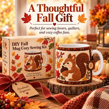 DIY Fall Mug Cozy Sewing Kit