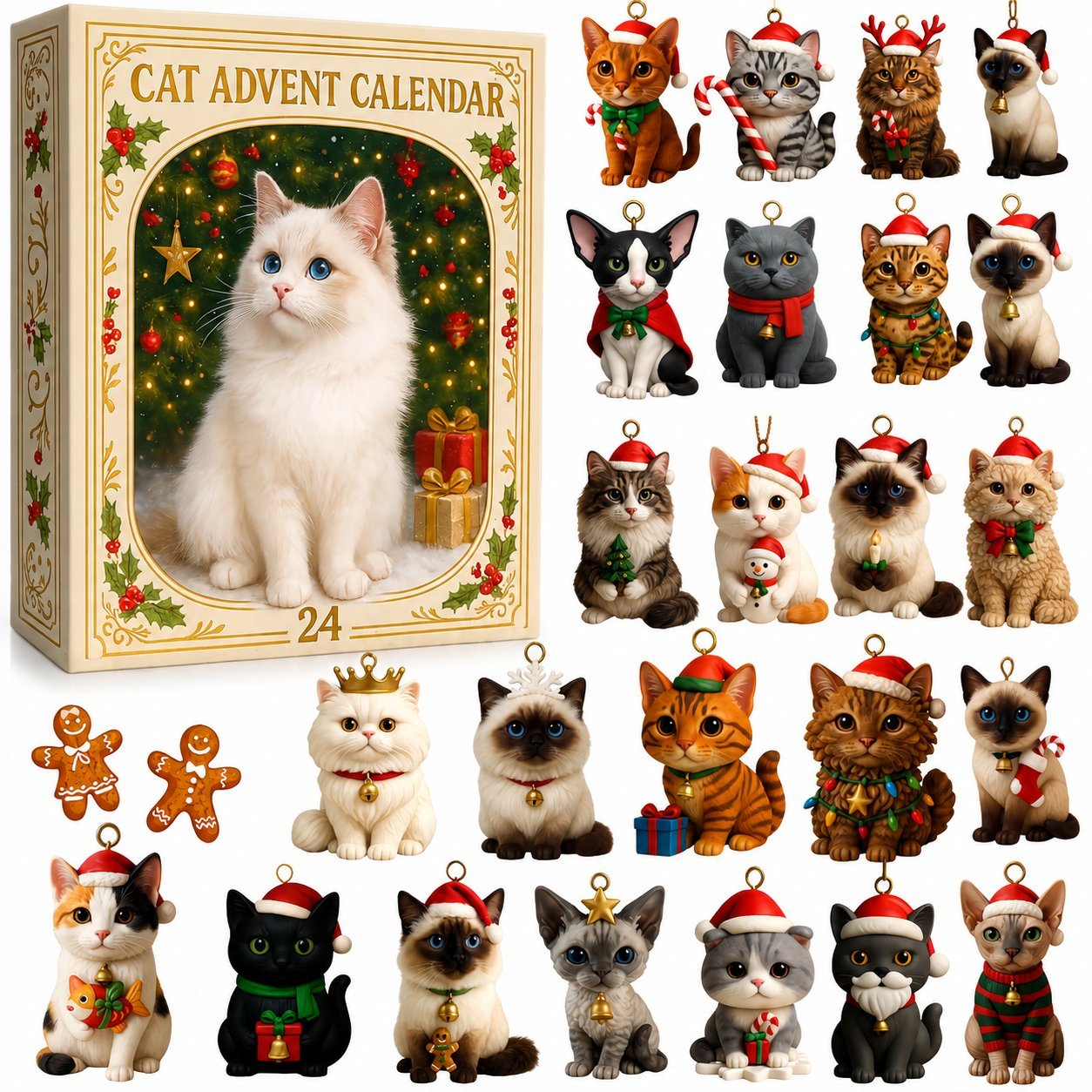 🐱🎄Advent Calendar 2026 Cat Advent Calendar - Giftfor Adults Friends CatOwners and Lovers Christmas Holiday Countdown Gift