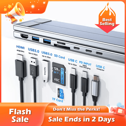 🔥HOT SALE🔥Buy 1 Get Free Shipping💥💻 8-in-1 USB-C Laptop Stand,Best Gifts