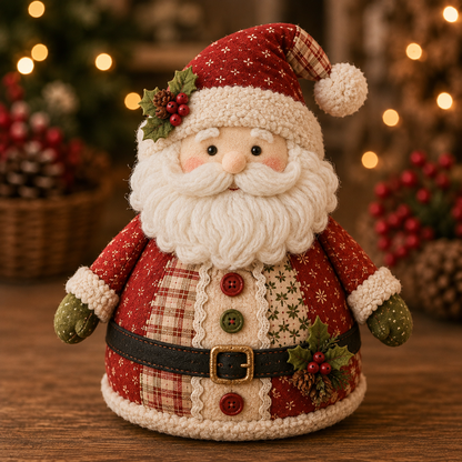 🎄 Christmas Fabric Doll DIY Kit