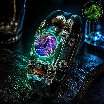♈ Glow-in-the-Dark Zodiac Bracelet – 12 Star Signs