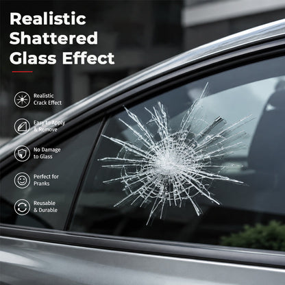 💥 3D Car Window Shatter Prank Decal