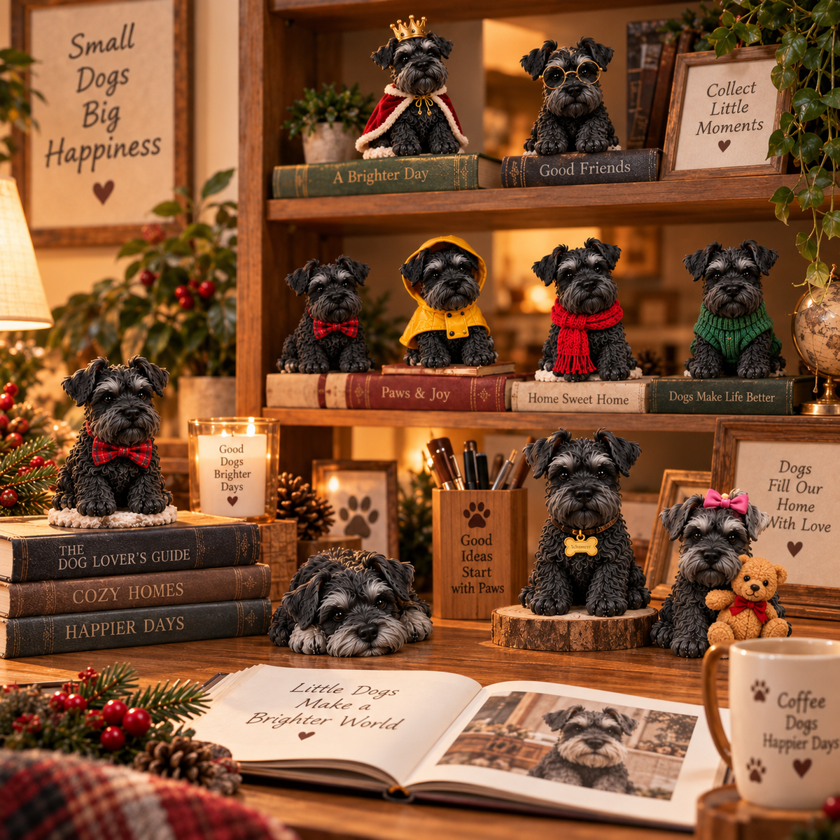 🐾 24 Days of Black Miniature Schnauzers — 24 Little Personalities