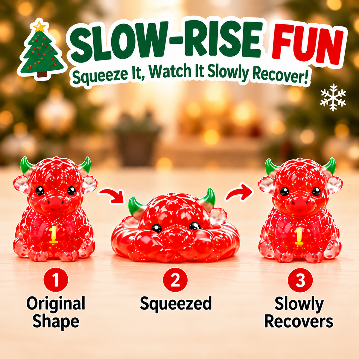 🔥Last Day 50% OFF-🐮Christmas Highland Cow Squeeze Toy Advent Calendar
