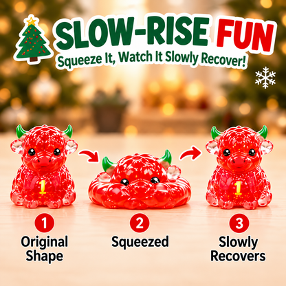 🔥Last Day 50% OFF-🐮Christmas Highland Cow Squeeze Toy Advent Calendar