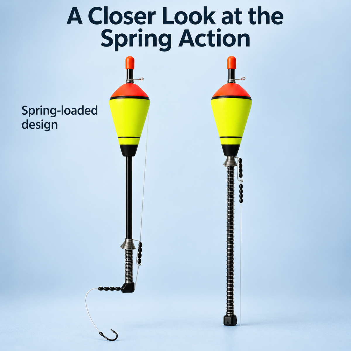Spring-Loaded Fishing Float with Adjustable Sensitivity