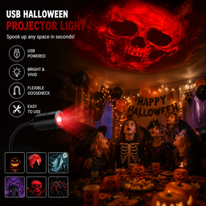 🔥LAST DAY 49% OFF👻Plug-&-Play HD Star Projector: Halloween 6-Disc Set