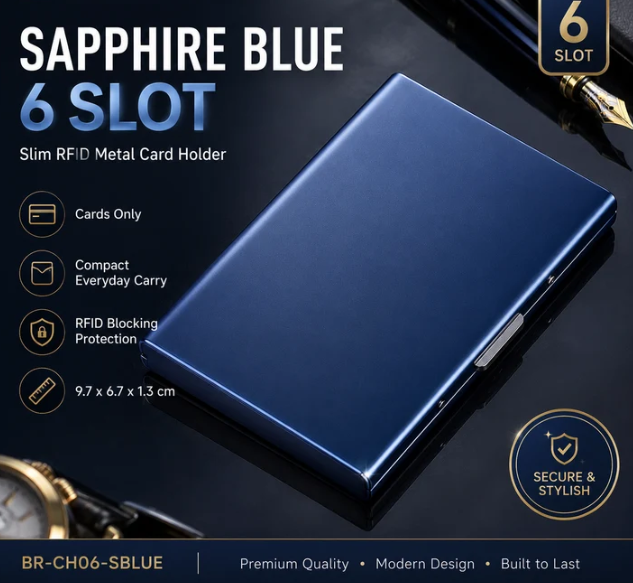 RFID Blocking Metal Card Holder – Slim Accordion Wallet