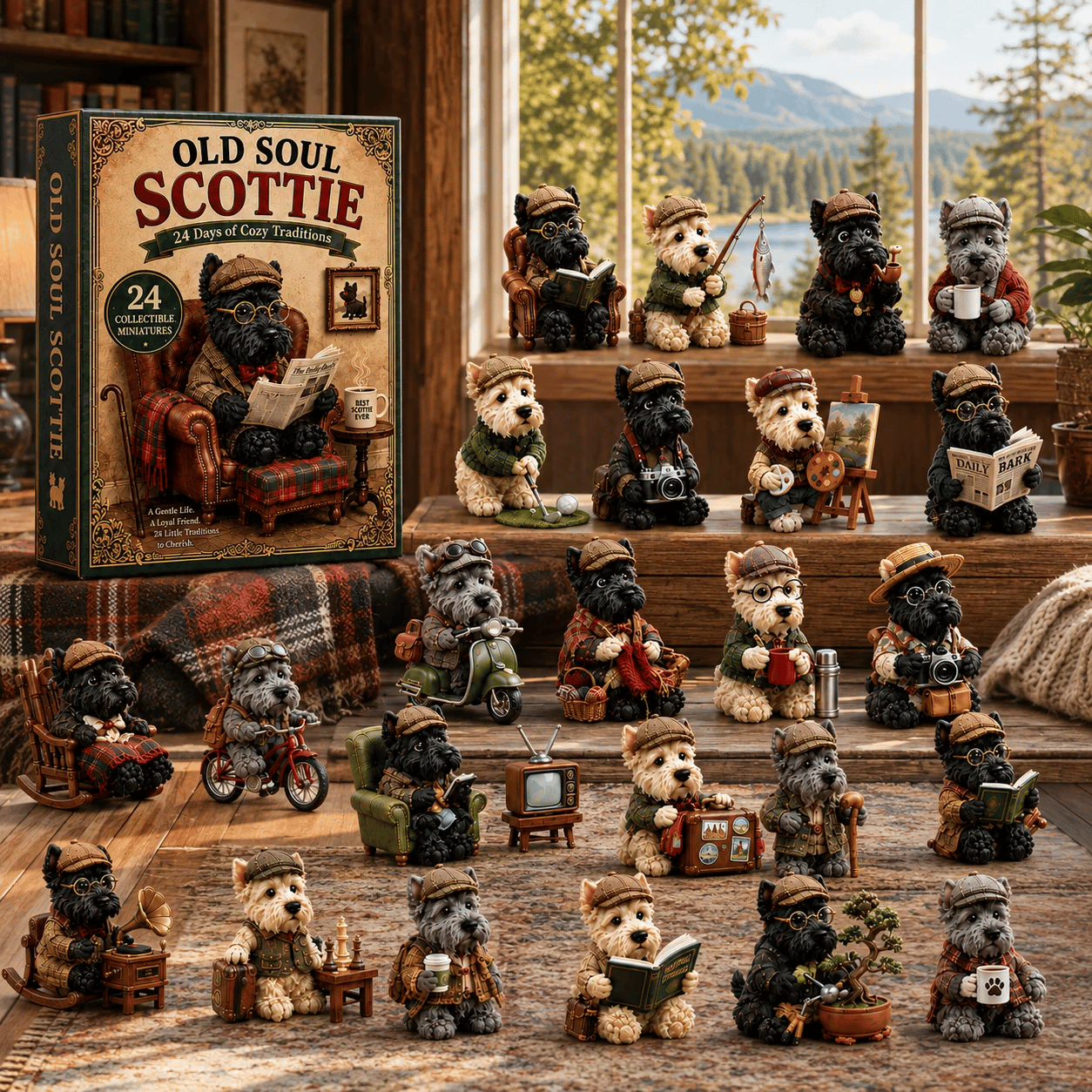 Old Soul Scottie Advent Calendar – 24 Scottish Terrier Miniatures