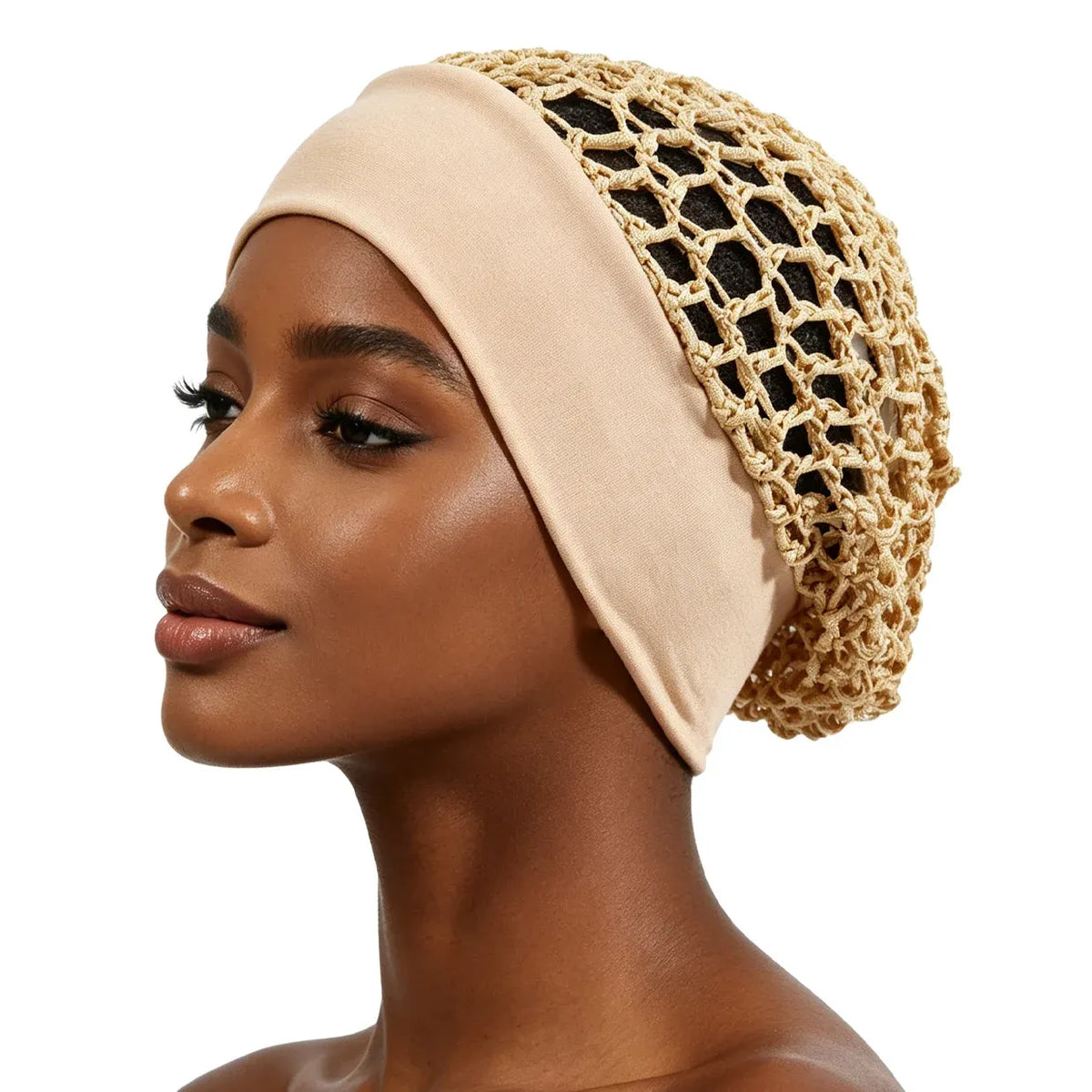 🌹🌙 3-Piece Stretchy Wide-Edge Sleeping Cap Set