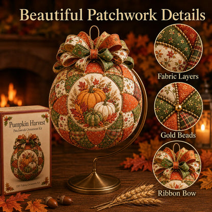 ⏳ Last Day 49% OFF – 🍂 Beginner-Friendly DIY Autumn Thanksgiving Patchwork Ornament Kit Collection | Complete Kit with Coordinated Fabrics, Ornament Form, Harvest Accents & Step-by-Step Guide Included 💕