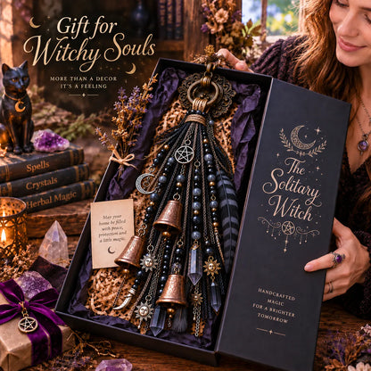 🔮 Witchy Door Charm – Celestial Bells & Crystal-Style Hanging Decor