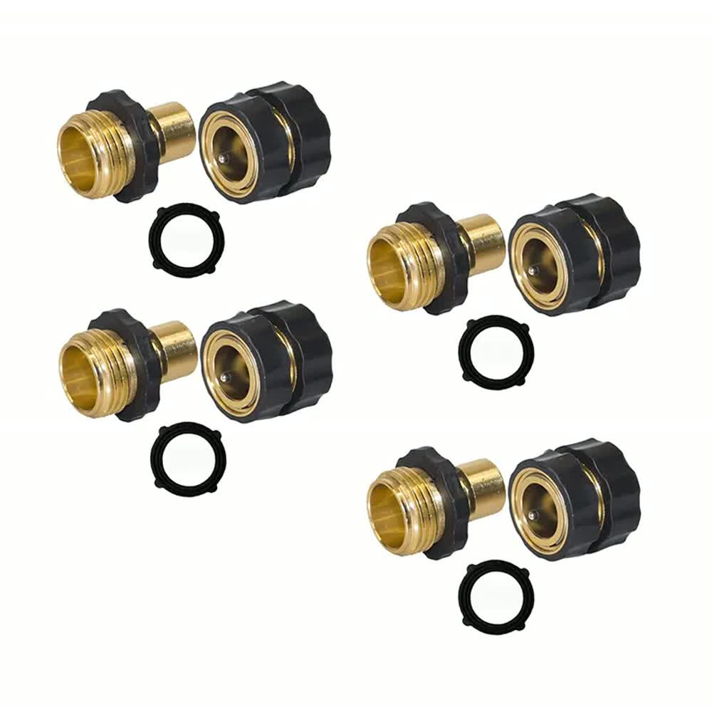 Leak-Resistant Garden Hose Quick Connector Set