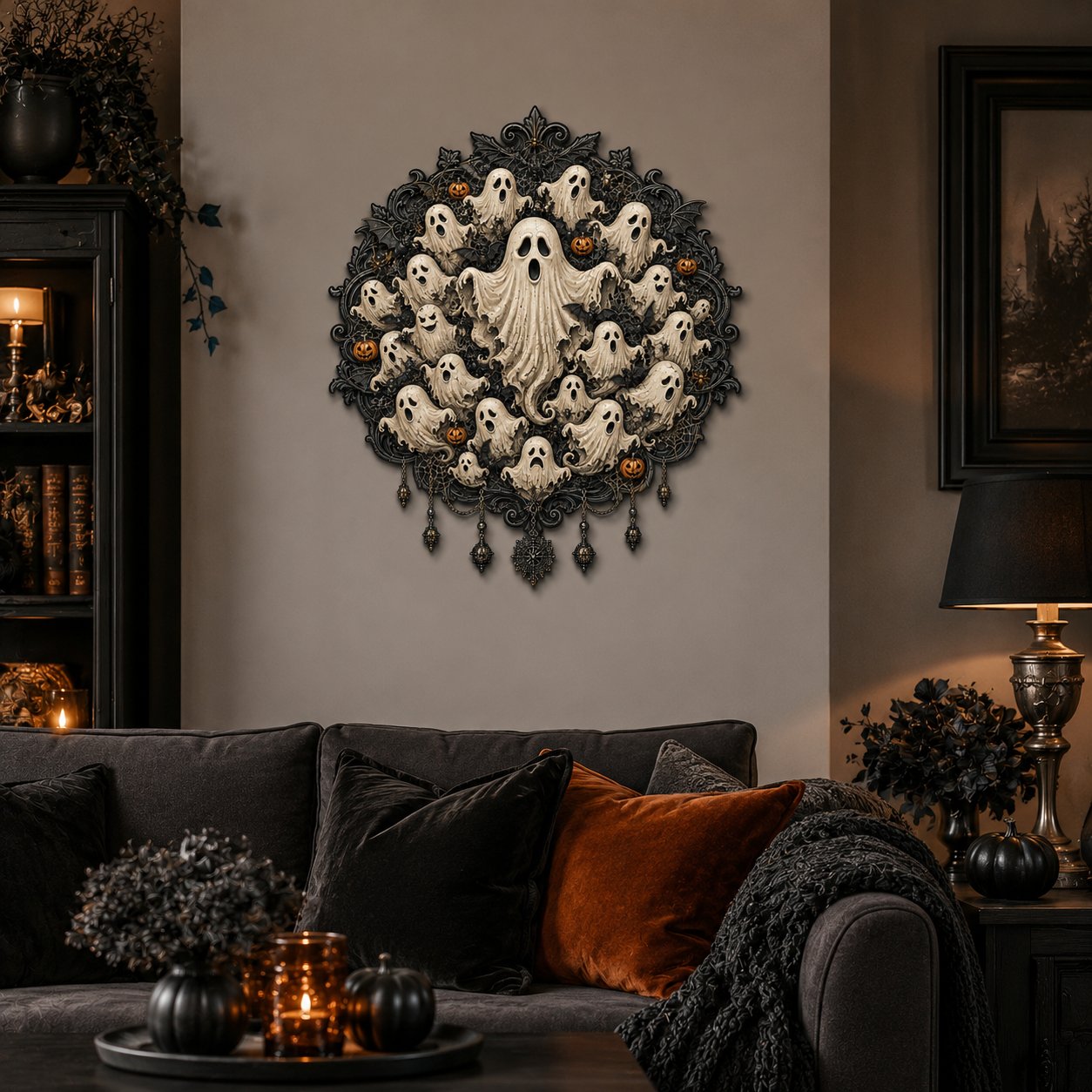 🦇 Gothic Halloween Wall Art Collection | Metal Skull, Ghost & Bat Decor with 3D Visual Effect for Haunted Wall Displays 🎃
