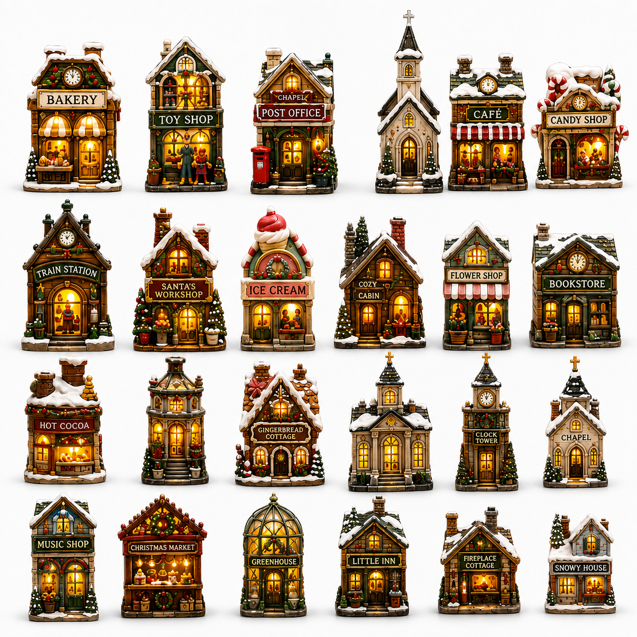 🔥24-Day Christmas Countdown Advent Calendar – Christmas Town